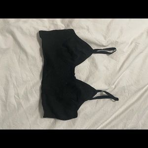 black cropped tank top